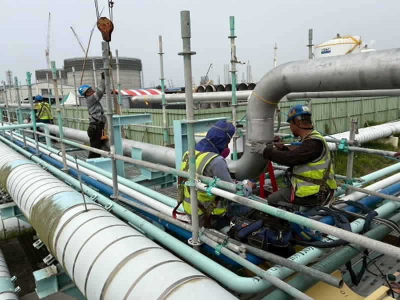 台中廠三期液化天然氣臨時管線建置